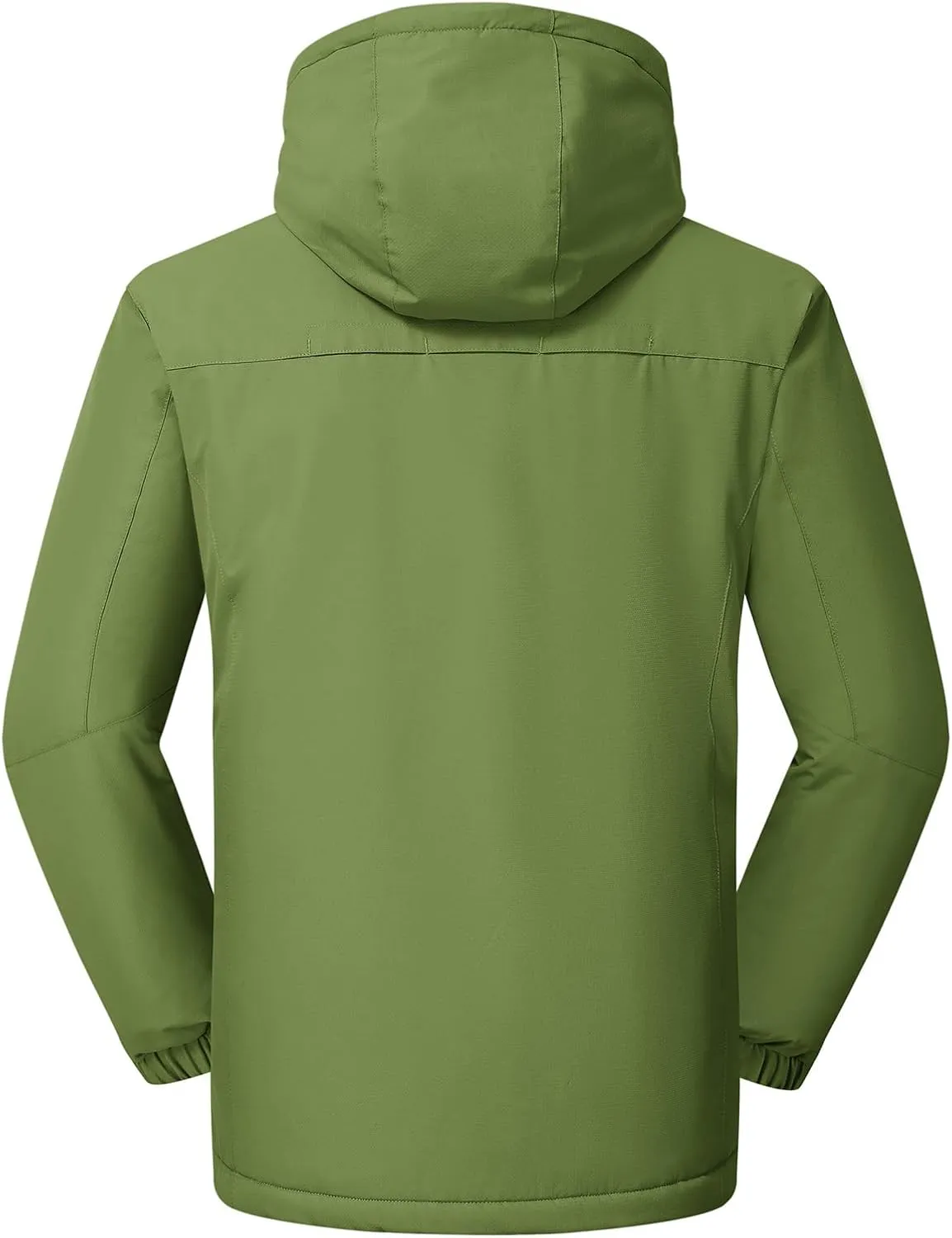 Rdruko Men's Ski Snow Jacket Waterproof Winter Insulated Fleece Hooded Outdoor Mountain Coat