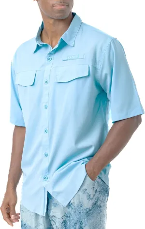 Realtree Men's Short Sleeve Performance Tech Vented UPF 50  Sun Protection Fishing Shirts