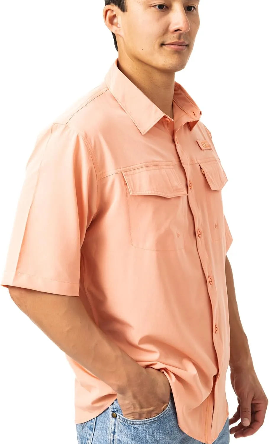 Realtree Men's Short Sleeve Performance Tech Vented UPF 50  Sun Protection Fishing Shirts