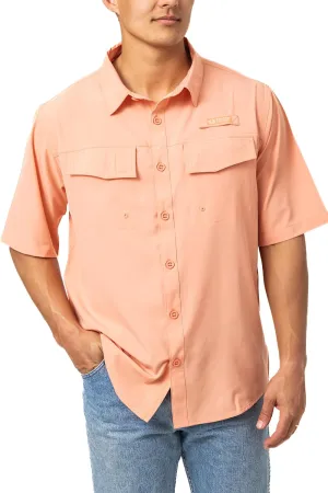 Realtree Men's Short Sleeve Performance Tech Vented UPF 50  Sun Protection Fishing Shirts