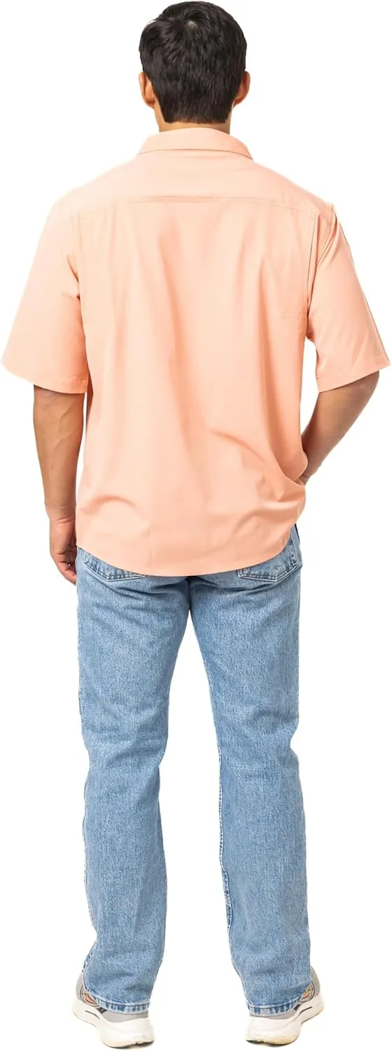 Realtree Men's Short Sleeve Performance Tech Vented UPF 50  Sun Protection Fishing Shirts