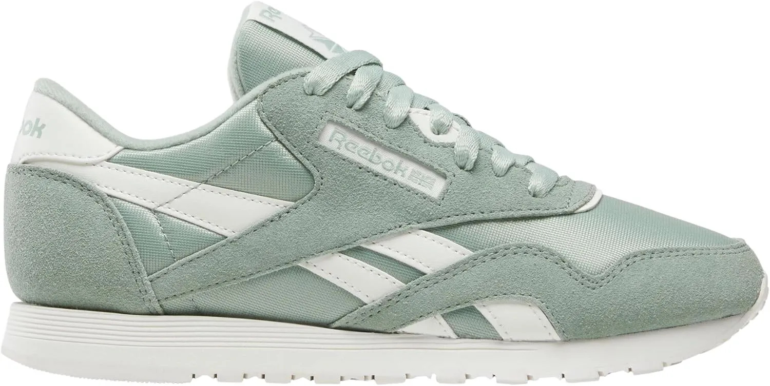 Reebok Women's Classic Nylon Trainers, Hybrid Green Hybrid Green Chalk, 9.5 Women