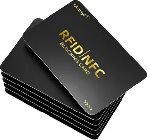 RFID Blocking Card for Wallets, Contactless NFC Credit Card ID Protection Safe Bank Cards Passport Entire Wallet Purse Shield Protector Blocker Guard Pack of 6