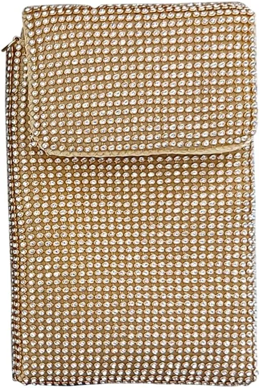 Rhinestone Clutch Bag for Women Mini Evening Bag Sparkling Crystal Handbag Bridal Wedding Purse Elegant Shoulder Bag