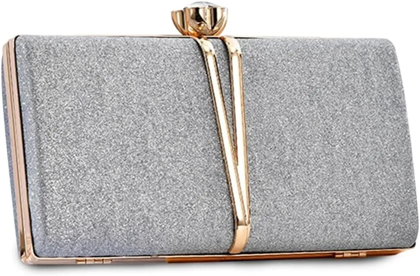Rhinestone Evening Bag for Women Sequin Clutch Bag Bridal Wedding Purse Glitter Shoulder Bag Luxury Crystal Handbag