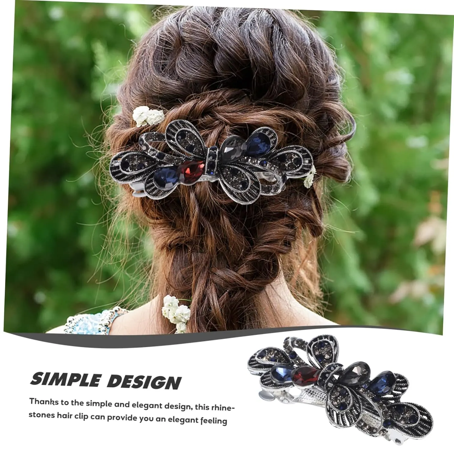 Rhinestone Hair Clip Sunglasses Shiny Elegant Hair Slides Burlesque Accessories Velvet Bridesmaid Hair Accessories Sparkly Thermal Bling Hair Clips Chain Lace Sparkle Rhinestones