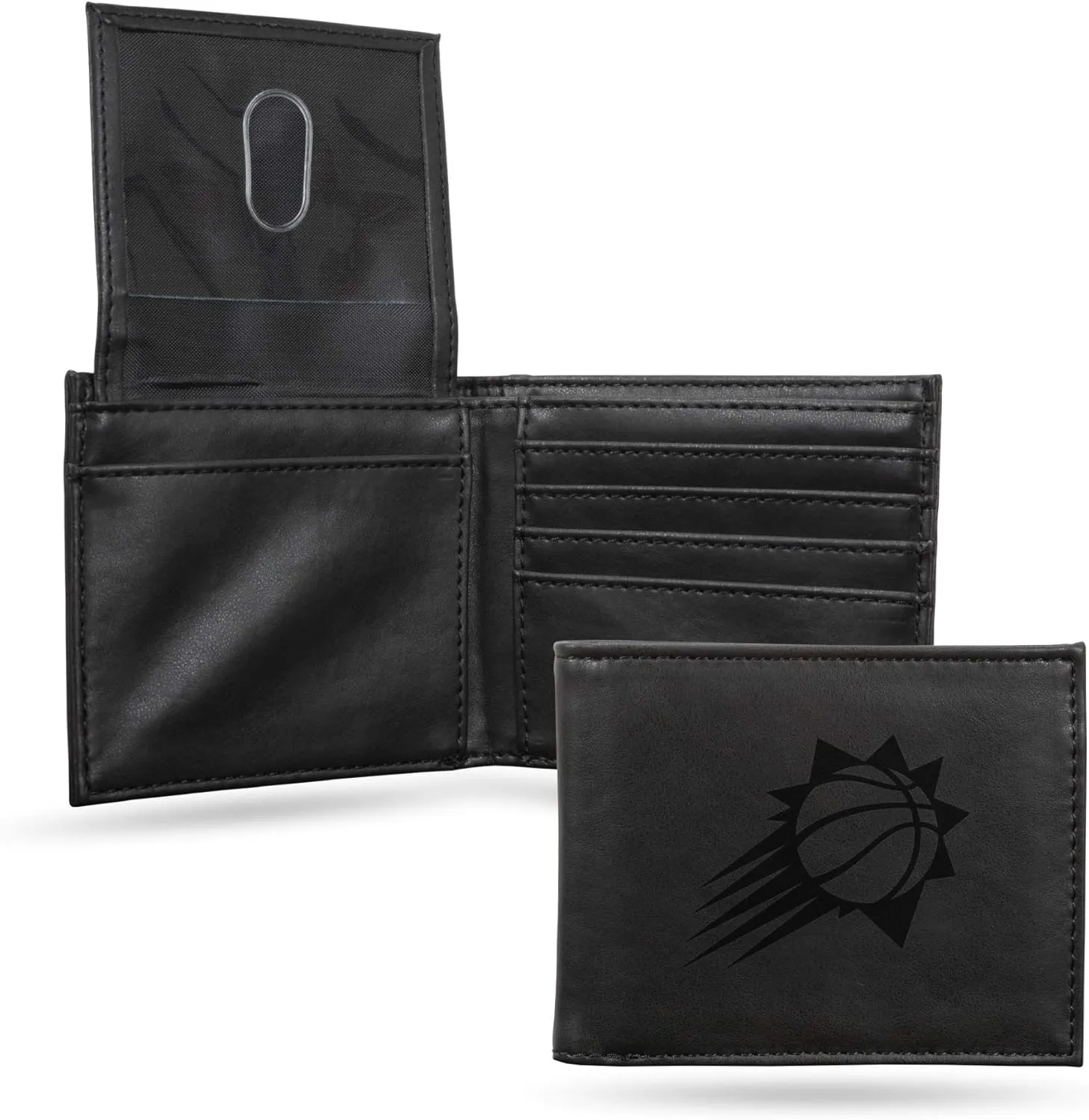 Rico Industries NBA Laser Engraved Billfold Wallet Laser Engraved Bill-fold Wallet - Slim Design - Great Gift
