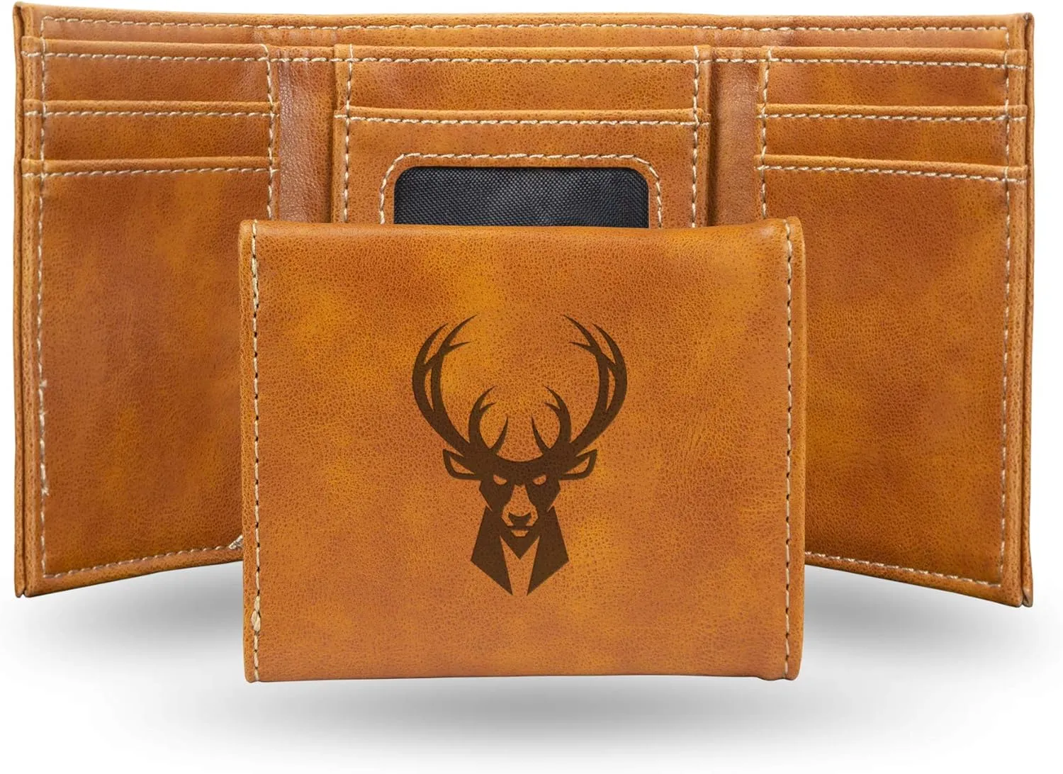 Rico Industries NBA Laser Engraved Trifold Laser Engraved Tri-Fold Wallet - Men's Accessory