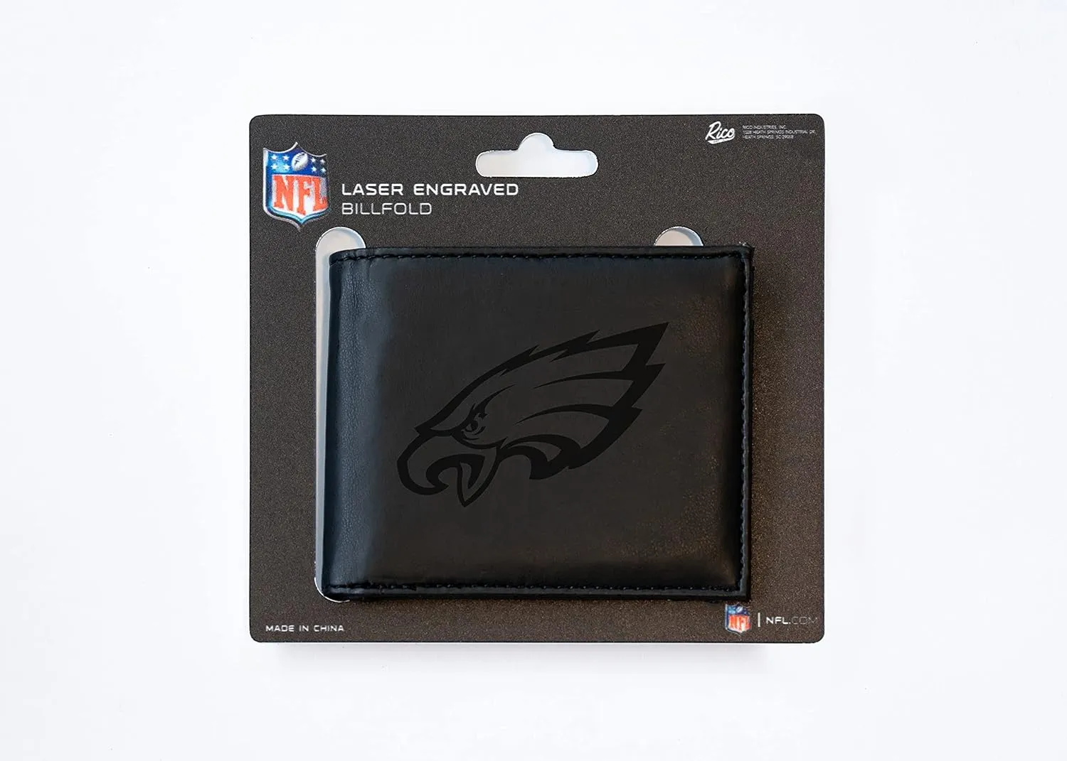 Rico Industries NFL Laser Engraved Billfold Wallet Laser Engraved Bill-fold Wallet - Slim Design - Great Gift