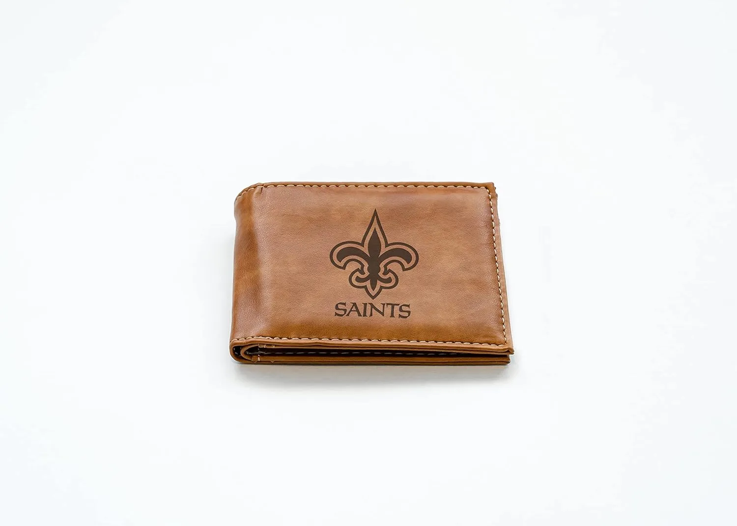 Rico Industries NFL Laser Engraved Billfold Wallet Laser Engraved Bill-fold Wallet - Slim Design - Great Gift