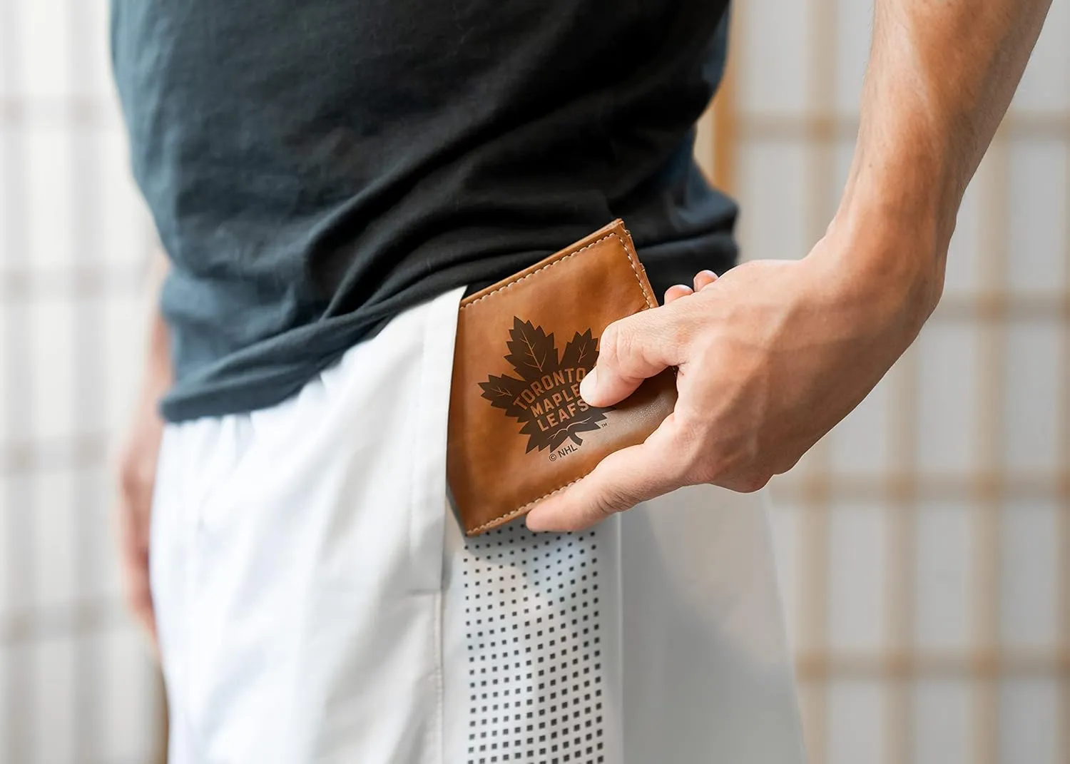Rico Industries NHL Laser Engraved Billfold Wallet Laser Engraved Bill-fold Wallet - Slim Design - Great Gift