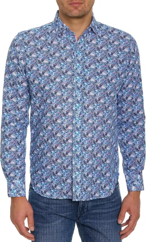 Robert Graham Men Big SUR Long Sleeve Button Down Shirt, Multi, XX-Large