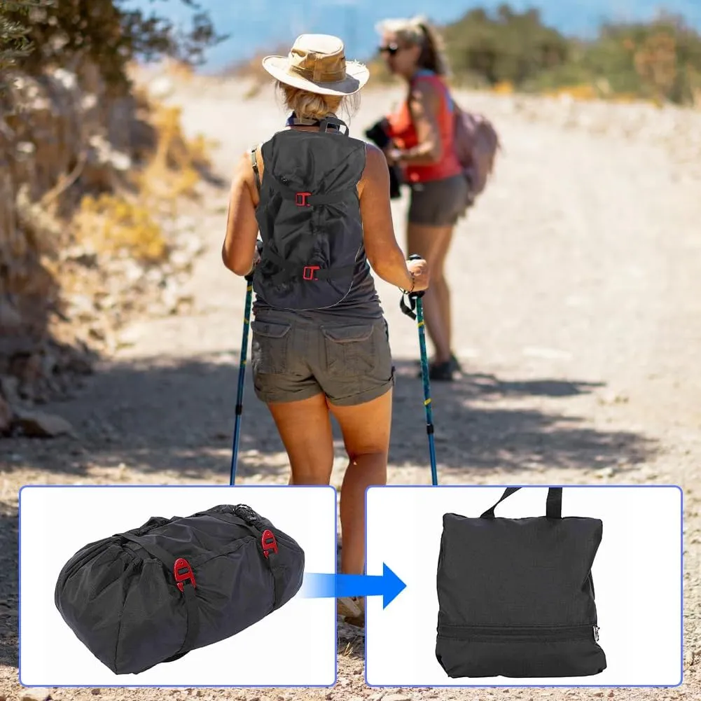 Rock Climbing Rope Bag Portable Foldable Climbing Bag with Large Rope Tarp and Adjustable Shoulder Straps Waterproof Large Capacity Backpack Ultralight Outdoor Hike Gear Equipment