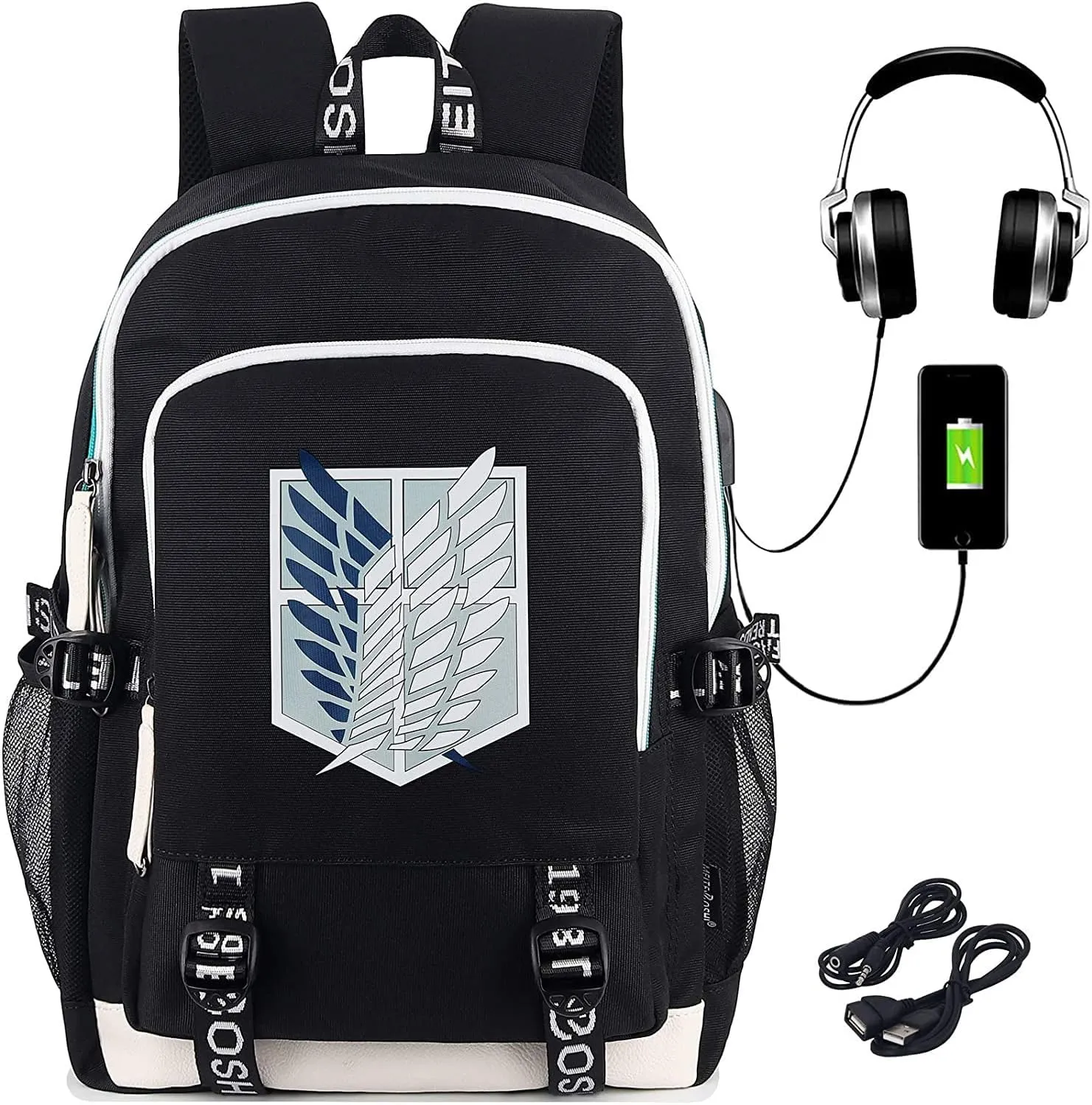 Roffatide Anime Backpack Wings of Freedom Laptop Backpack Survey Corps Large Capacity Bag