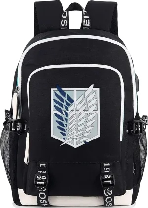 Roffatide Anime Backpack Wings of Freedom Laptop Backpack Survey Corps Large Capacity Bag