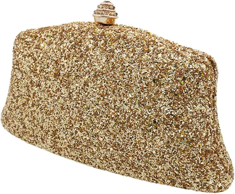 RomanticDesign Women Glitter Evening Bag Sequin Wedding Handbag Cocktail Prom Party Shiny Clutch Purse