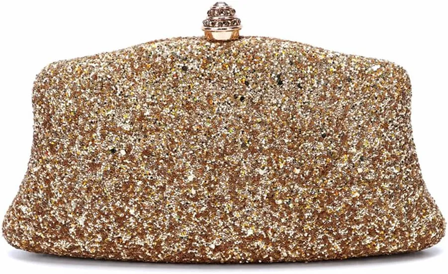RomanticDesign Women Glitter Evening Bag Sequin Wedding Handbag Cocktail Prom Party Shiny Clutch Purse