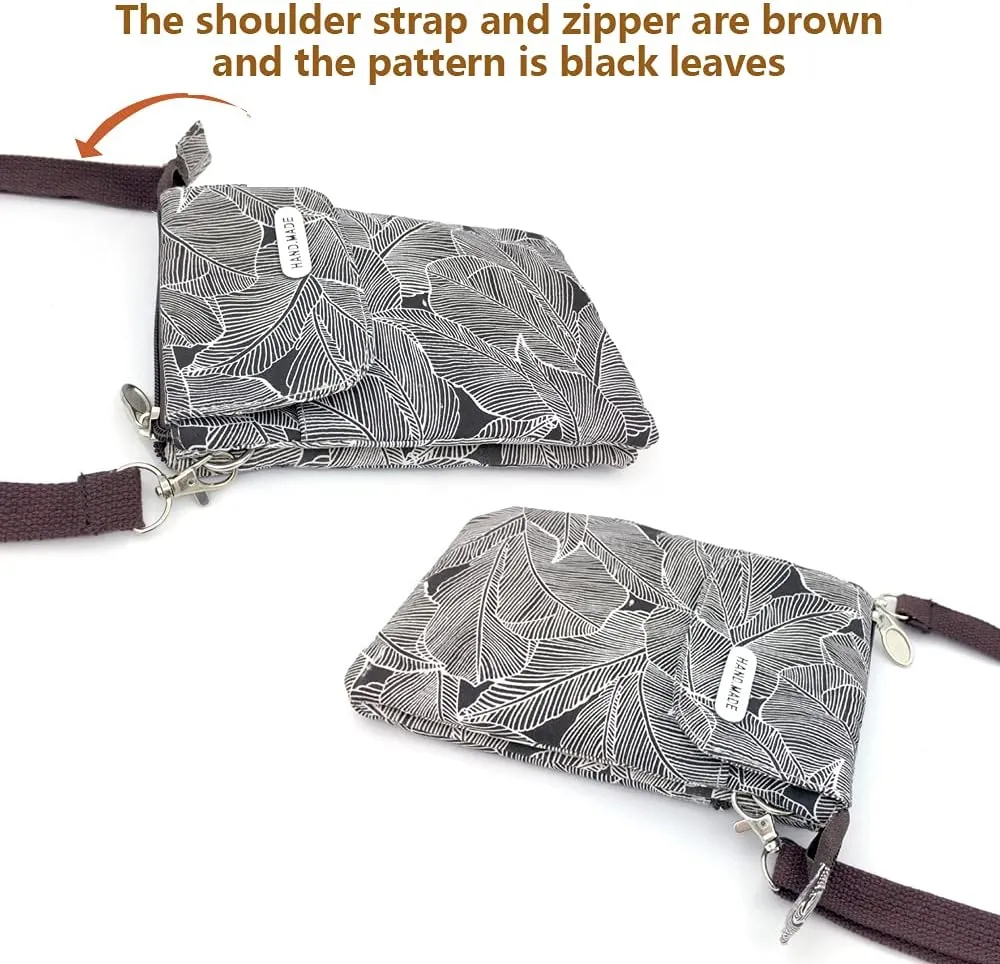 Roomy Cell Phone Purse Wallet Canvas Small Crossbody Purse Bags with Shoulder Strap For Women teen girlsl