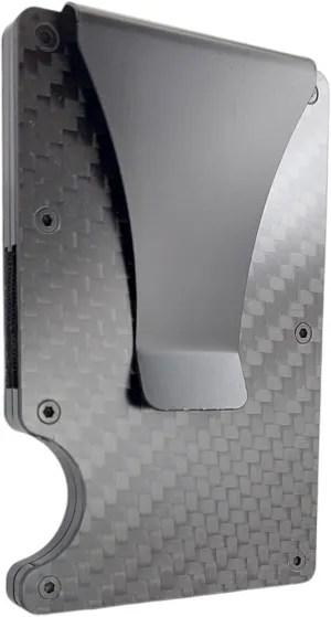 ROVE - Money Clip - RFID Blocking Aluminium Enhanced Minimalistic Compact Wallet (Carbon Fibre)