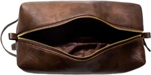 RUBAB MEN Premium Vegan Leather Toiletry Bag for Men | Travel Kit Pouch for Men | Pack-It Smart Essentials | Tan Edition