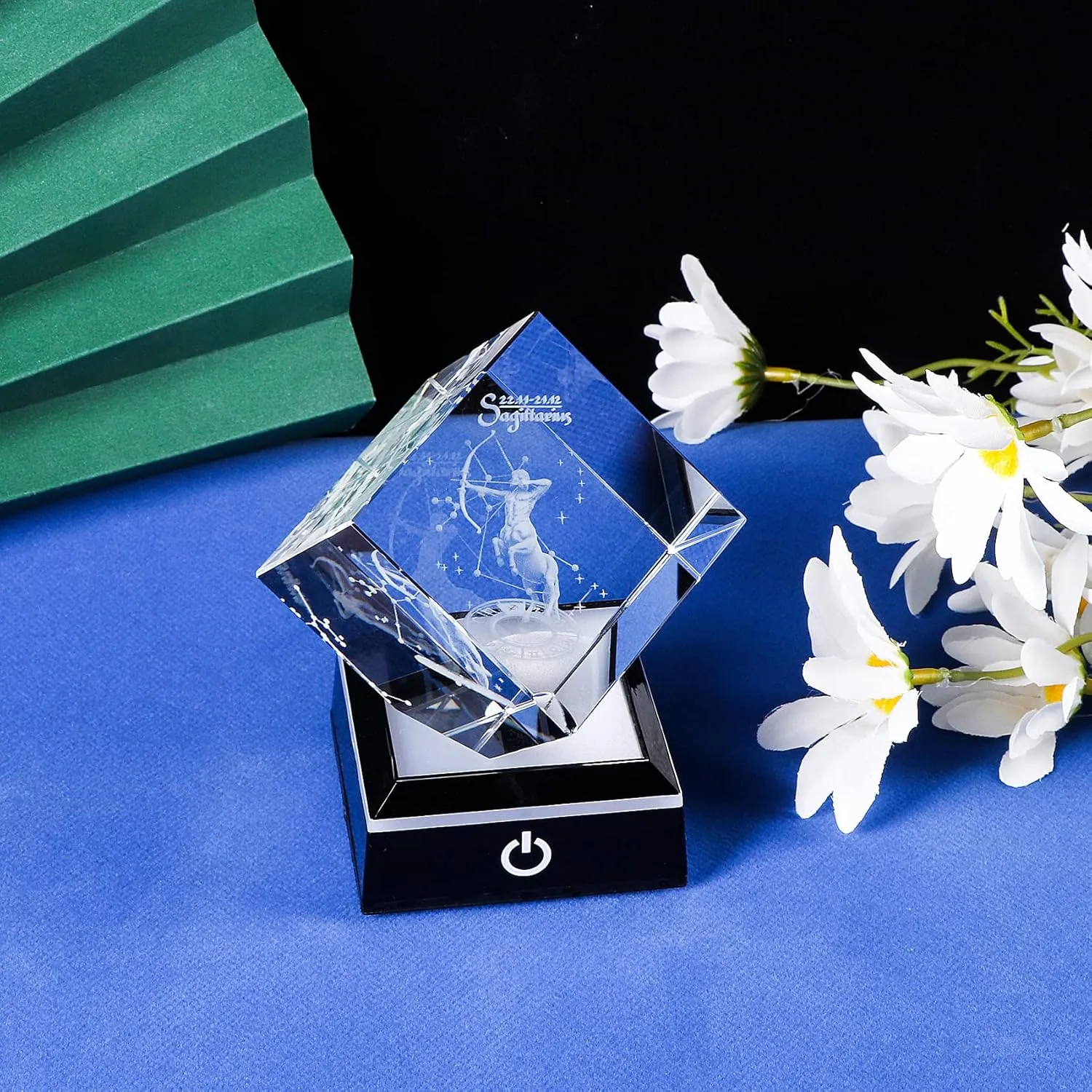 Sagittarius Zodiac Astrology Gifts For Women Men, 3D Crystals Sagittarius Glass Figurine Decor Constellation Stuff: November December Birthday Gifts For Girlfriend Woman Wife Sign Symbolic