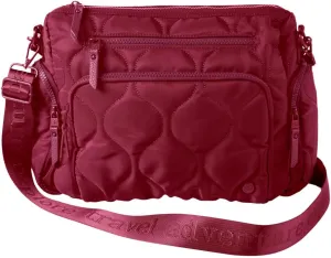 Samantha Brown To-Go Quilted Cargo Crossbody, Burgundy