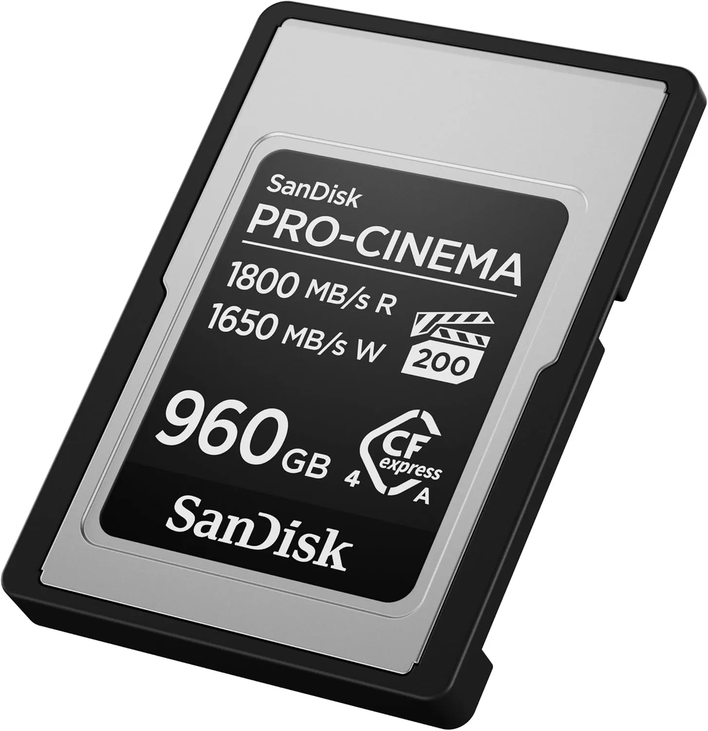 SanDisk 960GB PRO-Cinema CFexpress Type A Card - Up to 1800MB/s Read Speeds & Up to 1650MB/s Write Speed, Type A Memory Card, 4K/6K/8K Video Capture - SDCFEA-960G-GN4NN