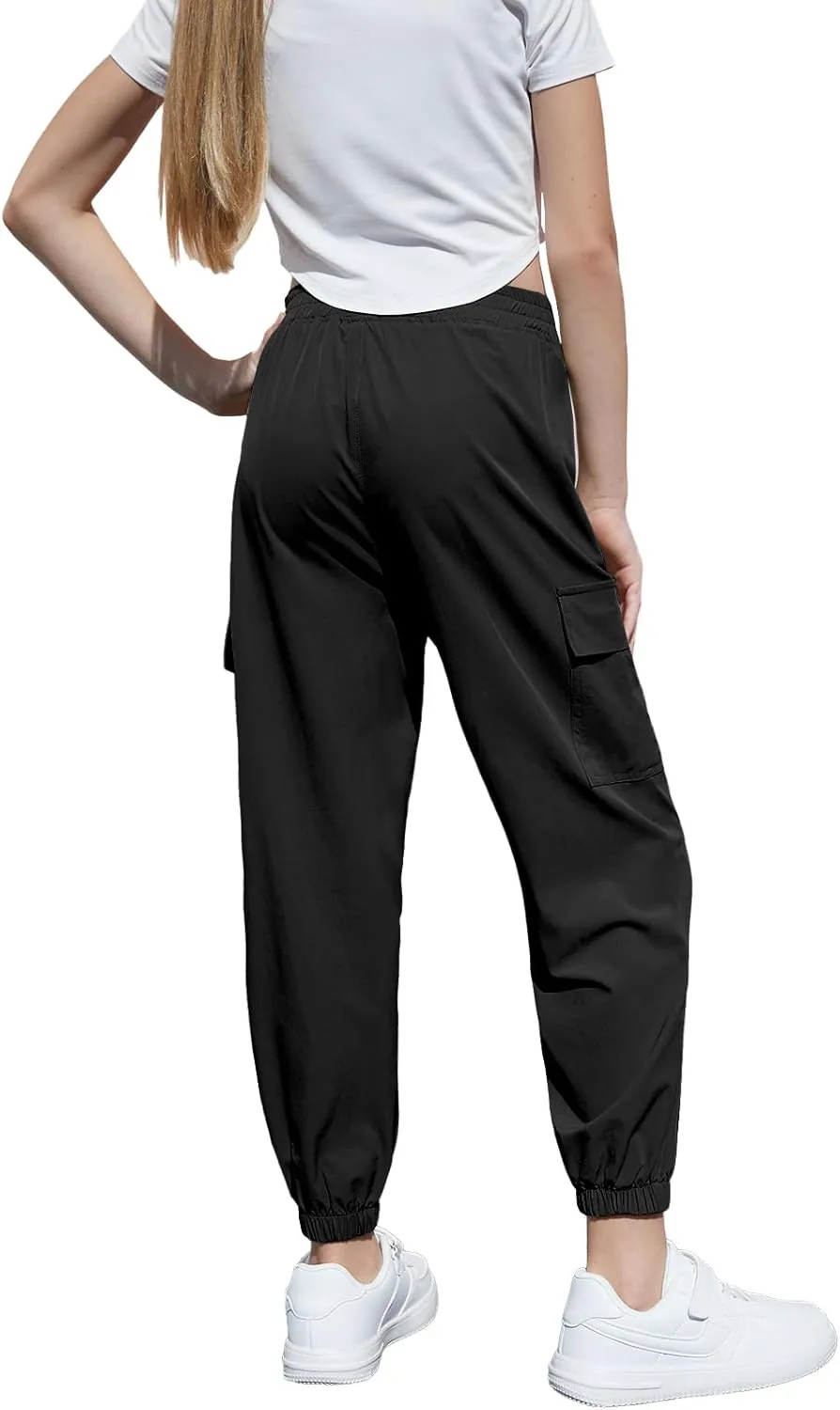 SANGTREE Girls & Women's Waterproof Outdoor Quick Dry Casual Hiking Cargo Jogger Pants with Pockets