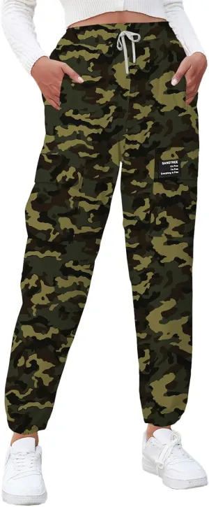 SANGTREE Girls & Women's Waterproof Outdoor Quick Dry Casual Hiking Cargo Jogger Pants with Pockets