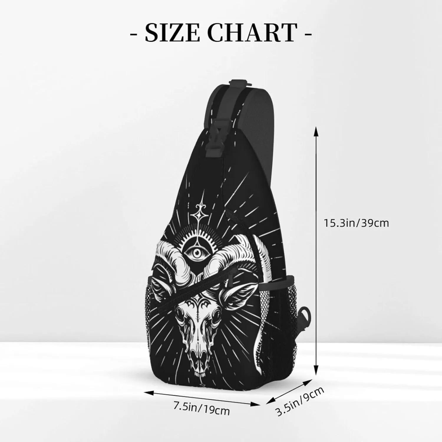 Satanic Witchcraft Outdoor Crossbody Shoulder Bag For Unisex Young Adult Hiking Bicycling