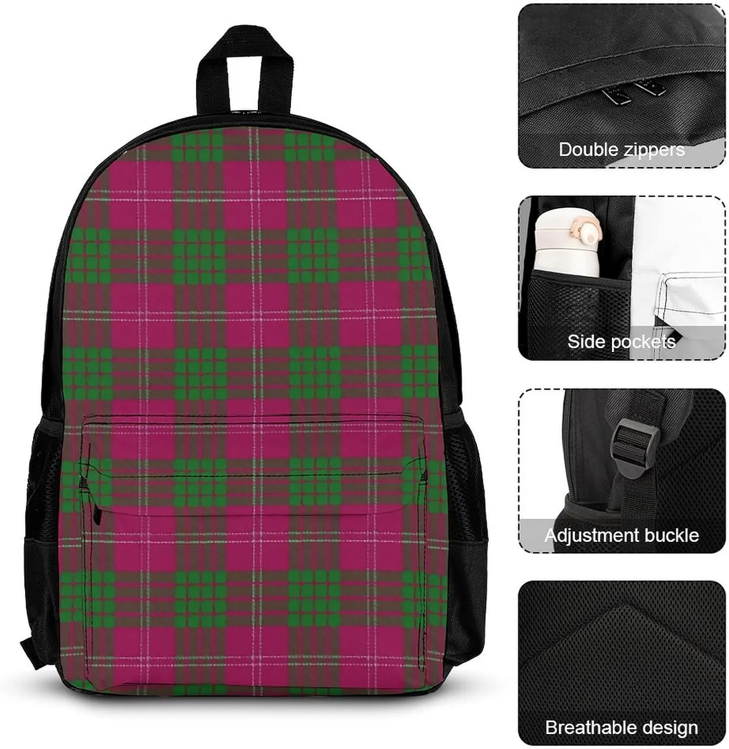 Scottish Clan Duncan Lightweight Pocket Backpack Crossbody Lunch Bag Set Unisex