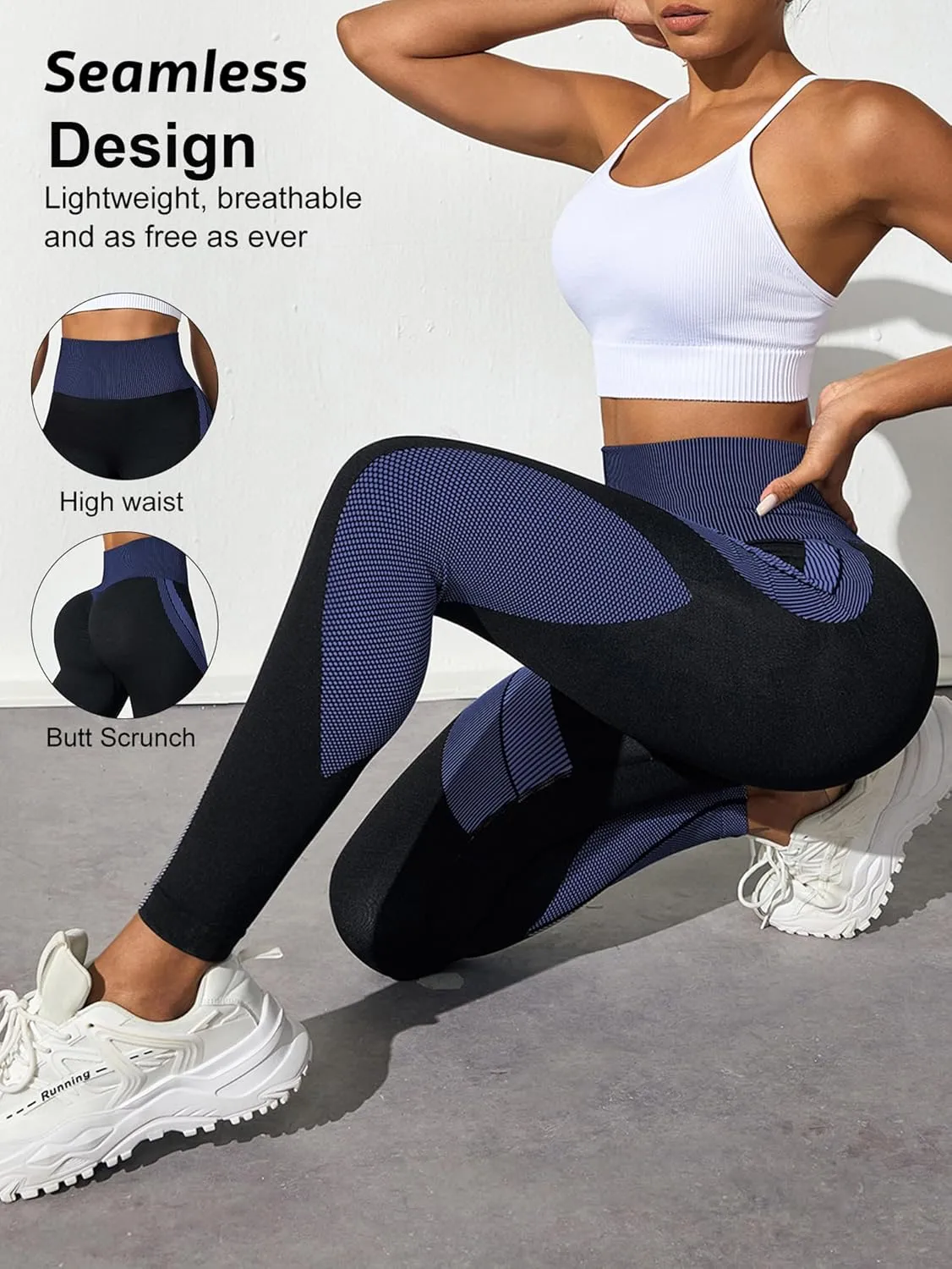 Scrunch Butt Leggings for Women,Seamless Butt Lifting High Waisted Leggings Tummy Control Yoga Pants