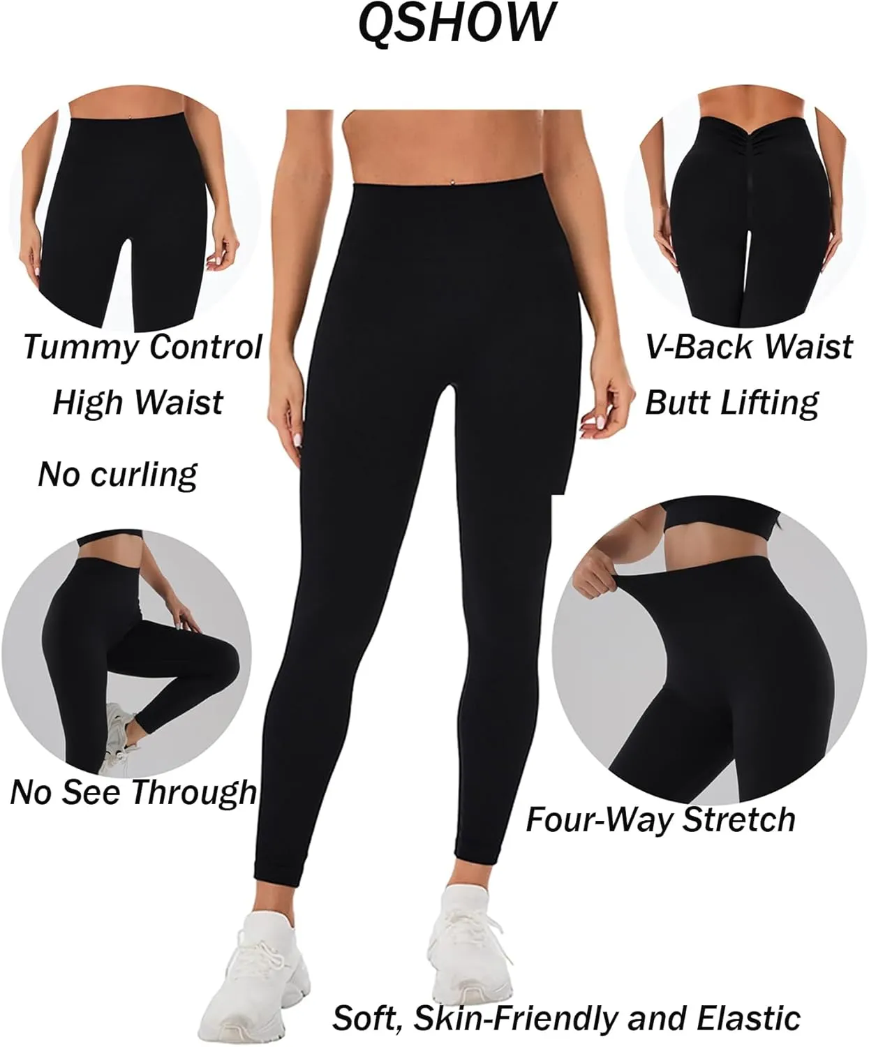 Scrunch Butt Leggings for Women,Seamless Butt Lifting High Waisted Leggings Tummy Control Yoga Pants