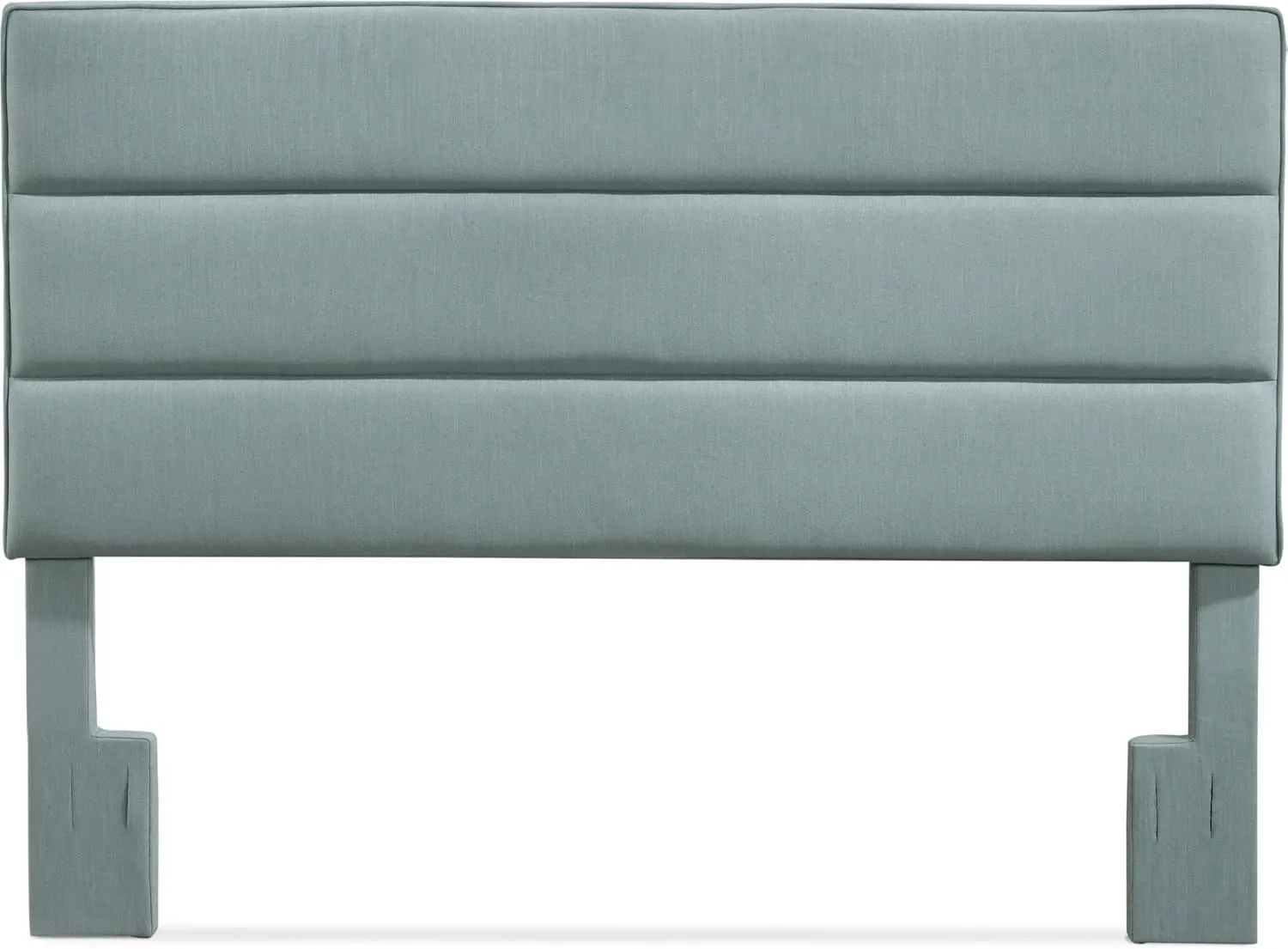 Serta Palisades Collection Upholstered Padded Headboard Modern Tufted Design, Soft Linen-Textured Fabric, Queen, Blue