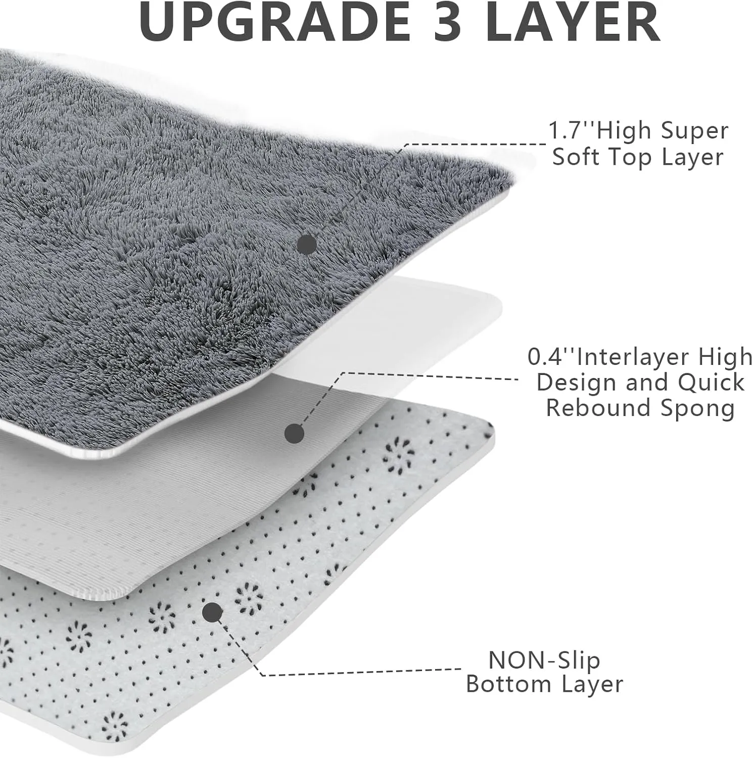 Shag Area Rugs for Bedroom Living Room,8X10 Ultra Soft Fluffy Area Rugs for Dorm, Indoor Carpet Nursery Rugs for Kids Girls Room Home Decor,Dark Grey