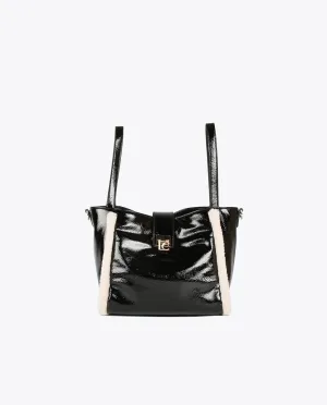 Shiny faux leather bag