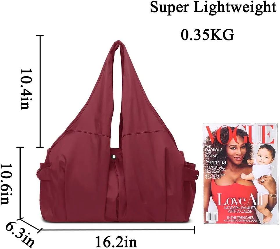 Shoulder Bag for Women, Waterproof Shopping Lightweight Work Purse and Handbag Travel Tote Oxford Nylon Large Capacity Hobo