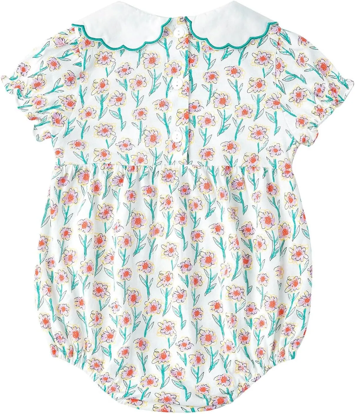 Simplee kids Baby Infant Girls Cotton Short Sleeve Summer Ruffle Romper 3-24 Months