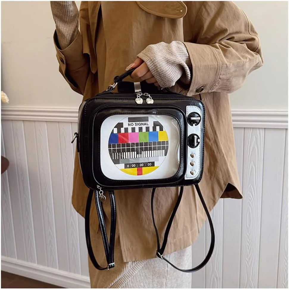 Sister Amy® Retro Dial Telephone Crossbody Shoulder Bag – Vintage-Inspired Design with Movable Microphone