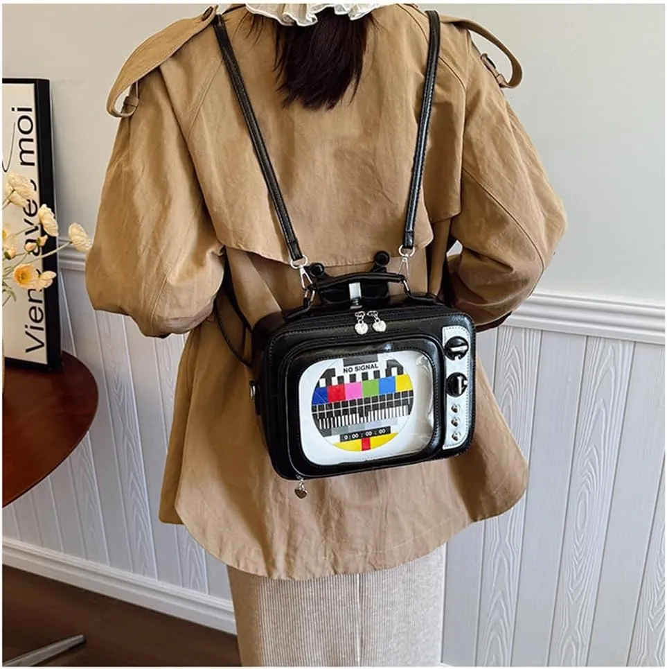 Sister Amy® Retro Dial Telephone Crossbody Shoulder Bag – Vintage-Inspired Design with Movable Microphone