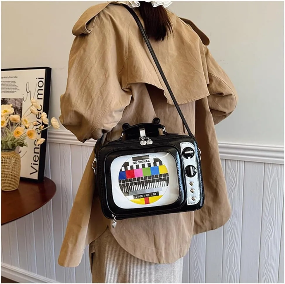 Sister Amy® Retro Dial Telephone Crossbody Shoulder Bag – Vintage-Inspired Design with Movable Microphone