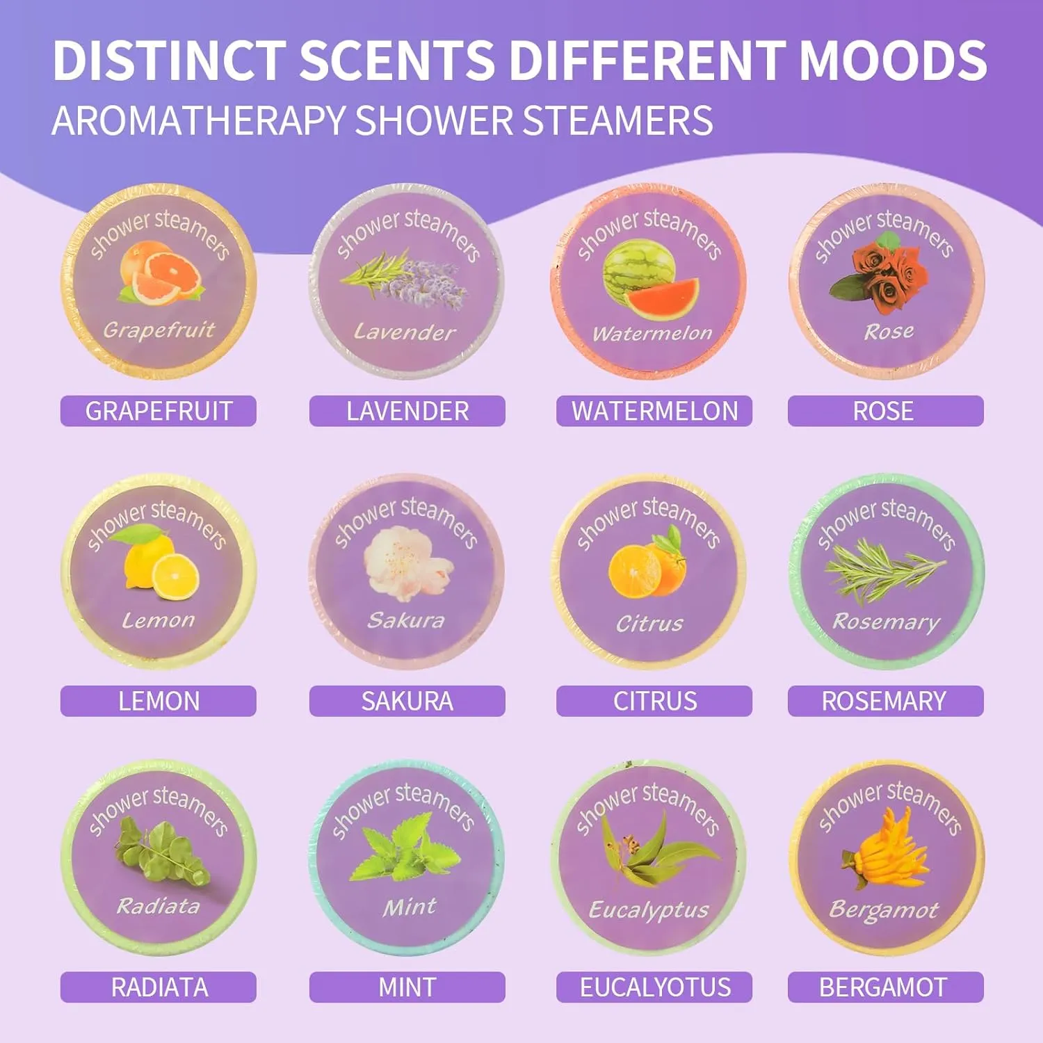 SIX FOXES Shower Steamers Essential Oil Aromatherapy (12 pcs X 2 Pack), Mothers Day Gifts for Mom, Stress Relief and Effortless Self Care, Gifts for Women, Mom