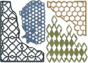 Sizzix Thinlits Die, Mixed Media by Tim Holtz, 4 Pack