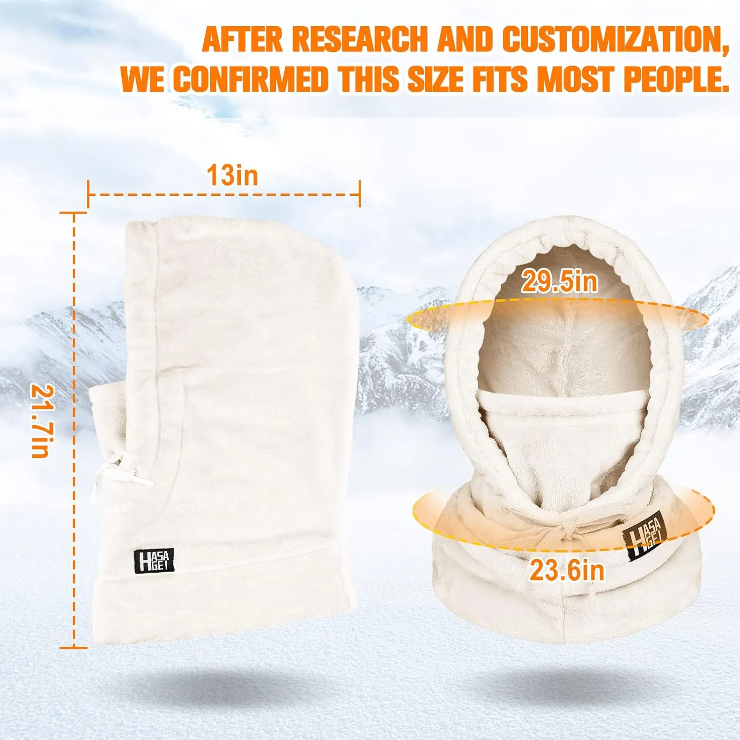 Ski Mask for Women Balaclava Women Men Windproof Thermal Hood Winter Neck Warmer with Plush