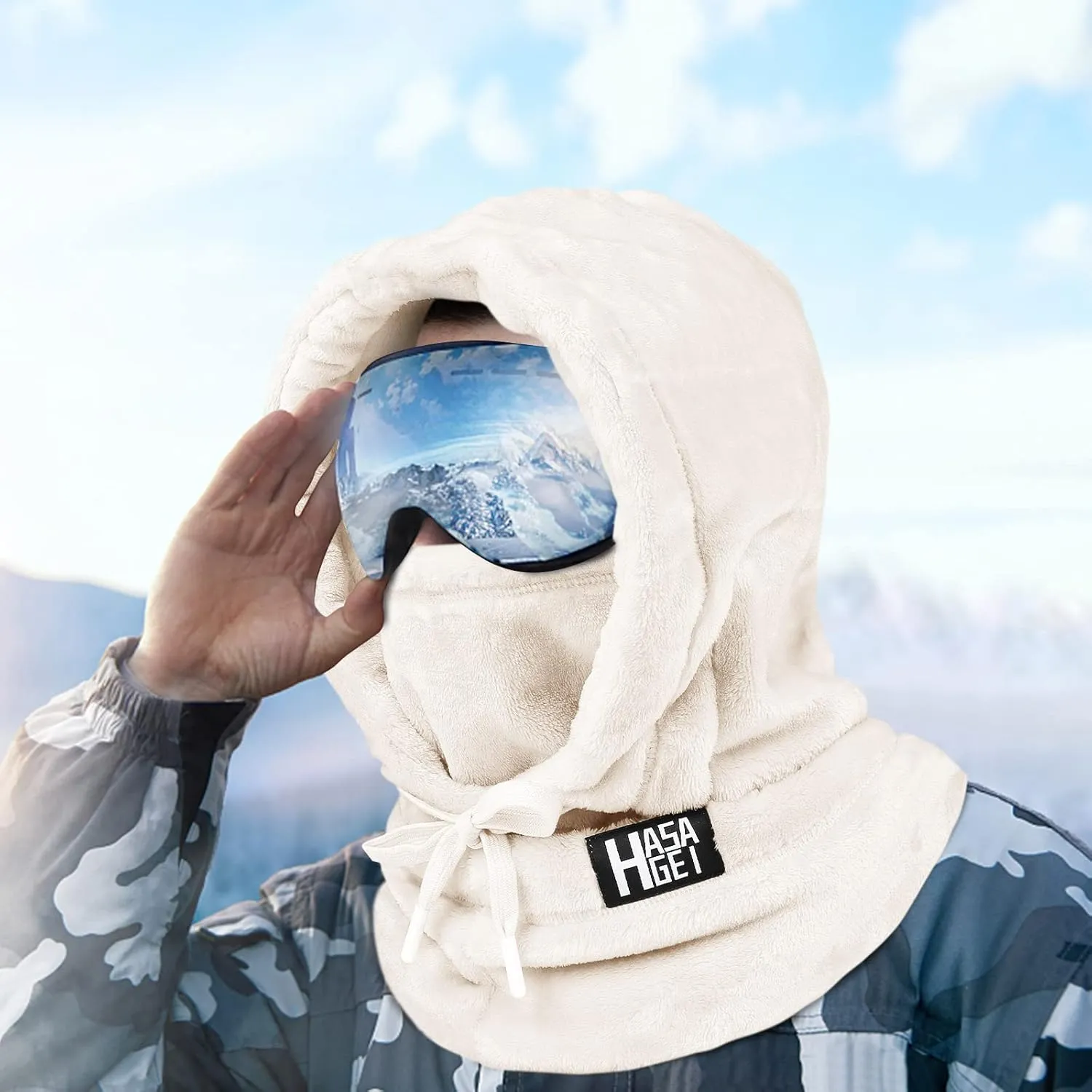 Ski Mask for Women Balaclava Women Men Windproof Thermal Hood Winter Neck Warmer with Plush