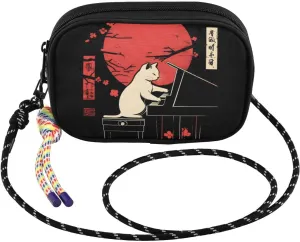 Small Crossbody Bags Cat Piano Japanese for Women Cell Phone Purses Women's Shoulder Handbag Wallet Purse