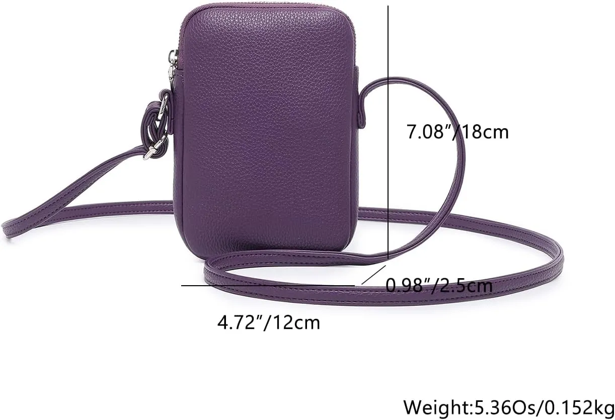 Small Crossbody Purse Zipper Cell Phone Bag Mini Shoulder Purse Wallet Smart Phone Wallet with Credit Card Solts