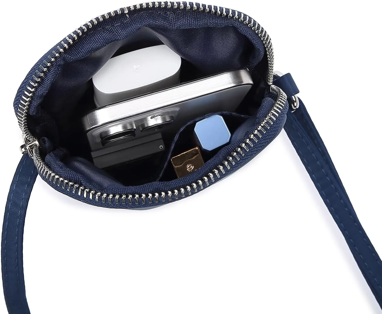 Small Crossbody Purse Zipper Cell Phone Bag Mini Shoulder Purse Wallet Smart Phone Wallet with Credit Card Solts