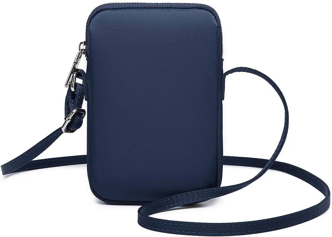 Small Crossbody Purse Zipper Cell Phone Bag Mini Shoulder Purse Wallet Smart Phone Wallet with Credit Card Solts