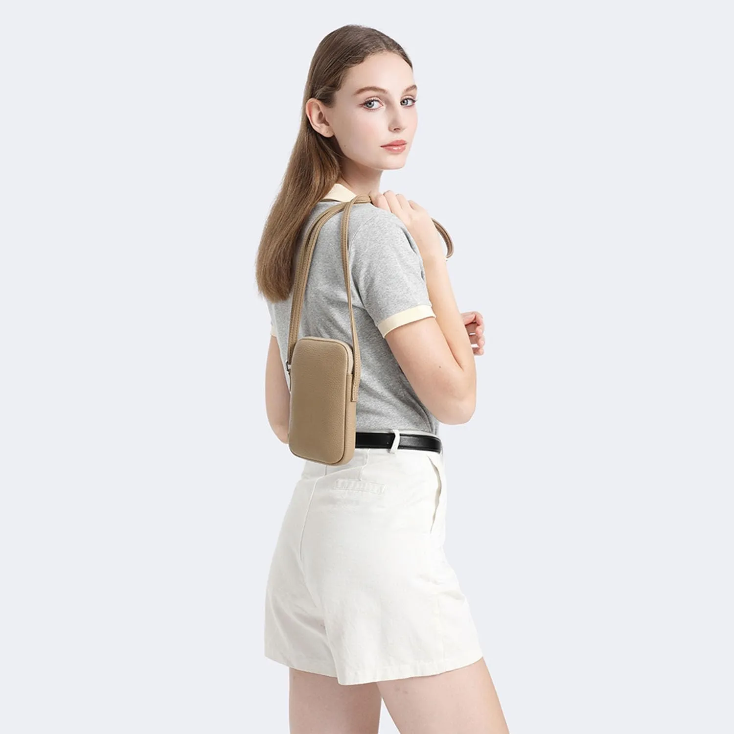Small Crossbody Purse Zipper Cell Phone Bag Mini Shoulder Purse Wallet Smart Phone Wallet with Credit Card Solts
